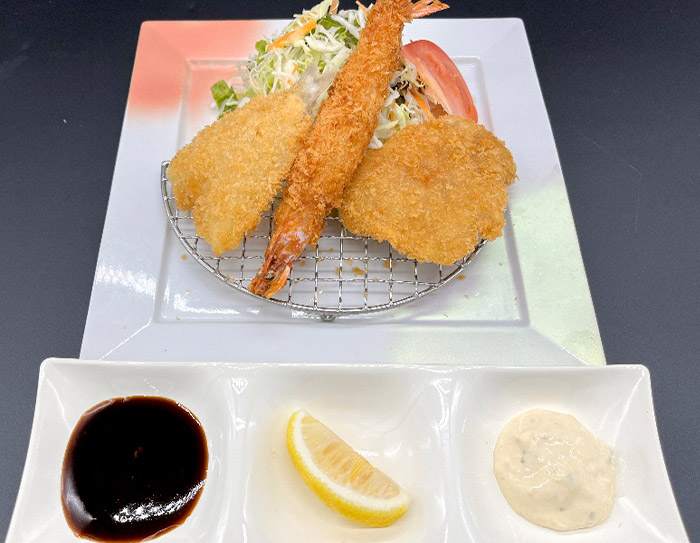 ミックスフライ定食